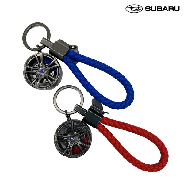 Subaru Rim Keychain with Braided Rope - store-sg.subaru.asia